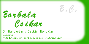 borbala csikar business card