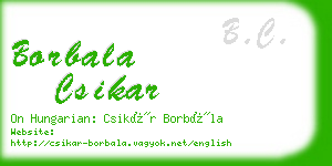 borbala csikar business card